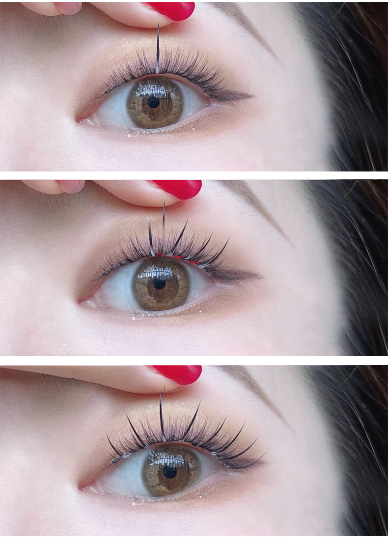 Mojiesi Eyelash A- Type Eyelashes Trending Cute Girl Hair M-Type Triangle False Eyelashes Self-Grafting Soft Spot
