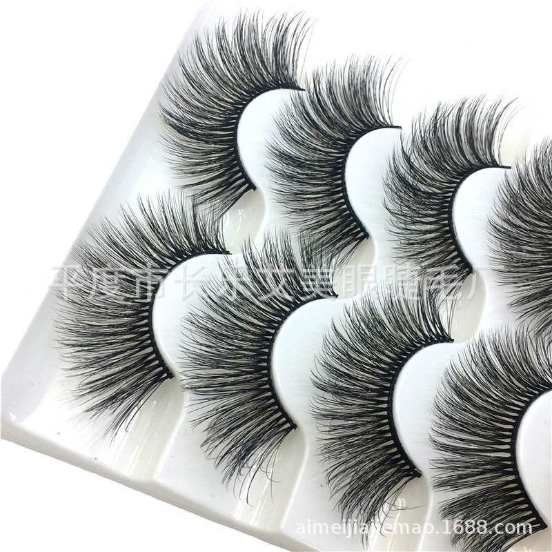 Fried Hair Natural Cross Eyelashes Curling Thick Multi-Layer Three-Dimensional Black Cross-Border Supply Manufacturer