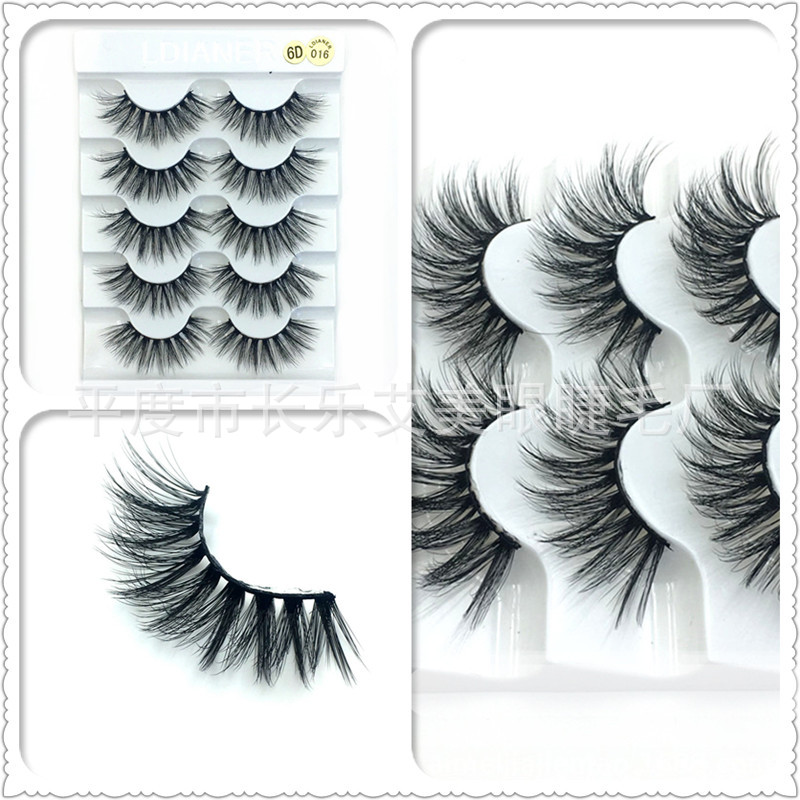 Fried Hair Natural Cross Eyelashes Curling Thick Multi-Layer Three-Dimensional Black Cross-Border Supply Manufacturer