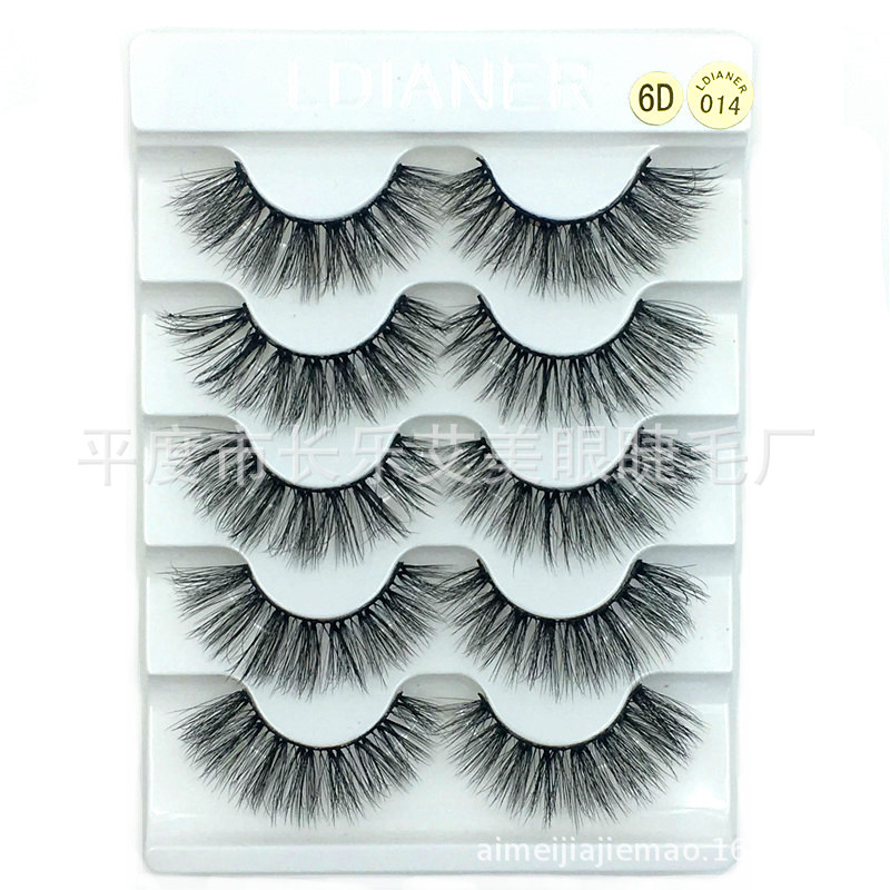 Fried Hair Natural Cross Eyelashes Curling Thick Multi-Layer Three-Dimensional Black Cross-Border Supply Manufacturer