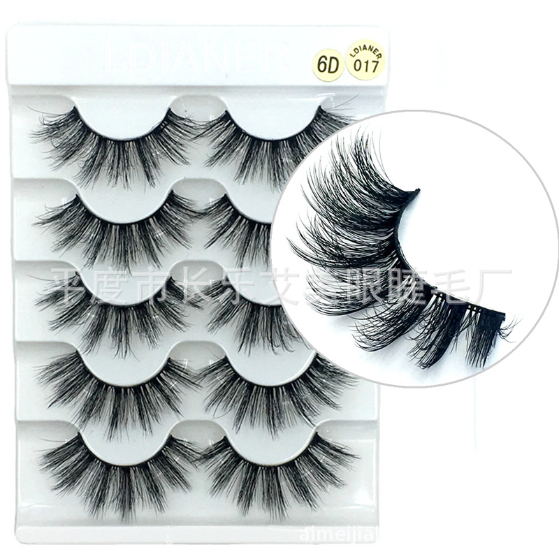 Fried Hair Natural Cross Eyelashes Curling Thick Multi-Layer Three-Dimensional Black Cross-Border Supply Manufacturer