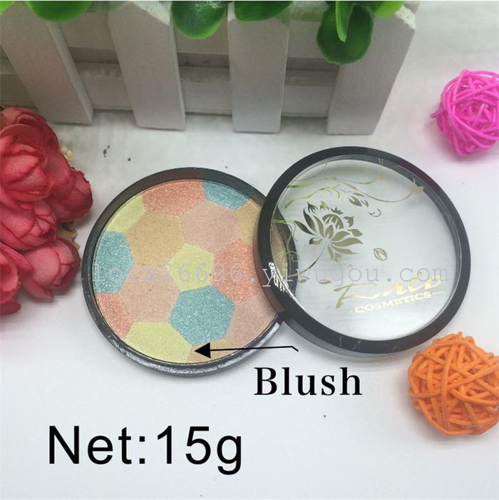 Factory direct Raco repair Yan Long multicolor Blusher / with a brush and a mirror