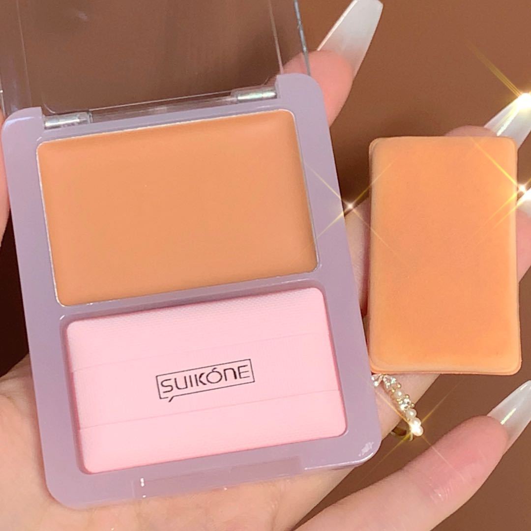 Suikone Clear Mousse Blusher Natural Nude Makeup Pearl Slightly Shiny Red Vigorous Girl Brightening Skin Color Plate