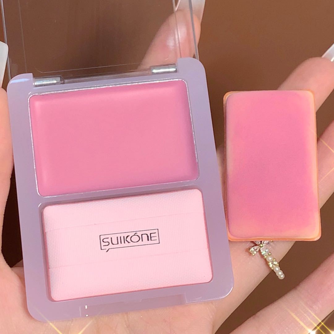 Suikone Clear Mousse Blusher Natural Nude Makeup Pearl Slightly Shiny Red Vigorous Girl Brightening Skin Color Plate