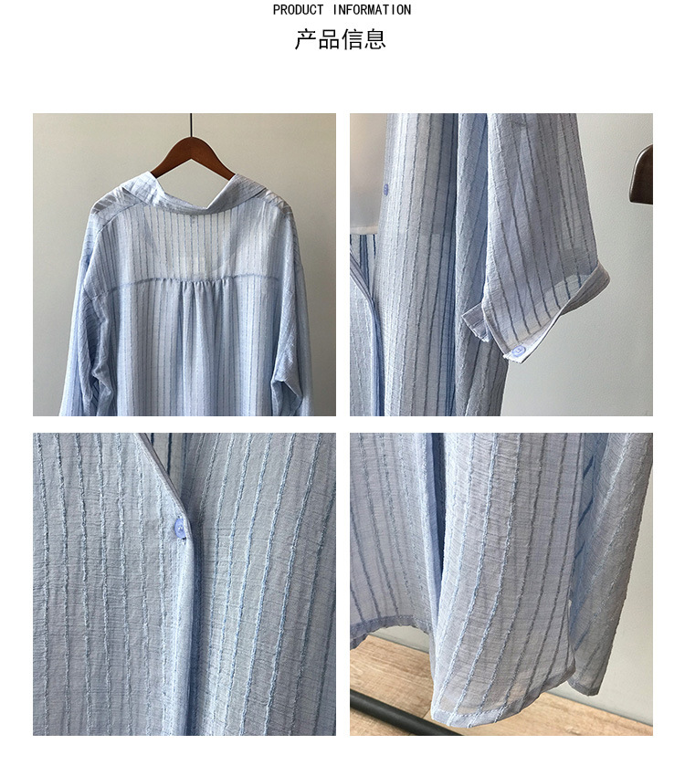 summer 2020 sunscreen shirt for women long sleeve thin shirt for women over the knee relaxed long shirt for women 30367