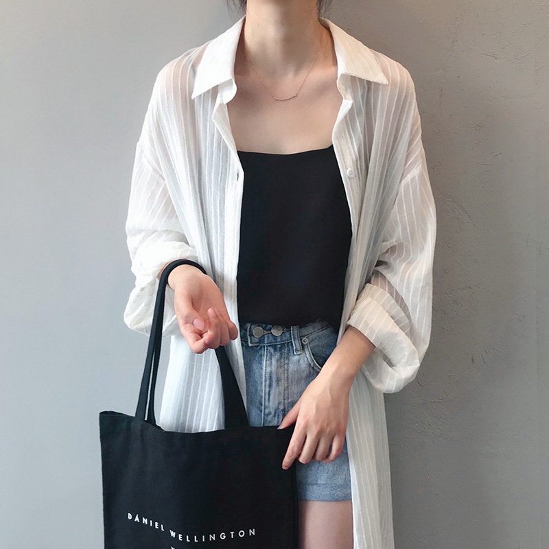 summer 2020 sunscreen shirt for women long sleeve thin shirt for women over the knee relaxed long shirt for women 30367
