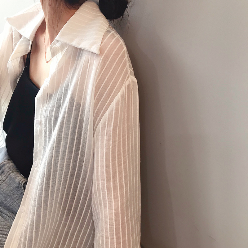 summer 2020 sunscreen shirt for women long sleeve thin shirt for women over the knee relaxed long shirt for women 30367