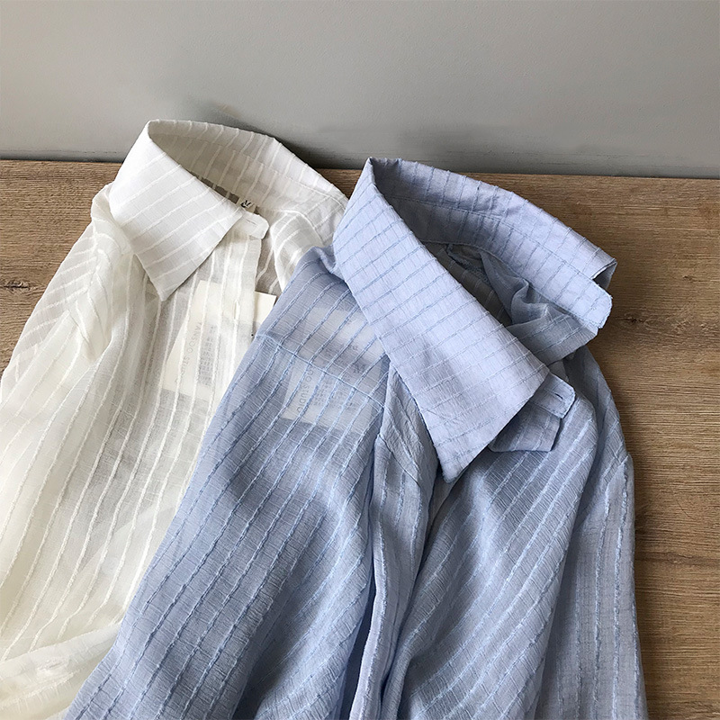 summer 2020 sunscreen shirt for women long sleeve thin shirt for women over the knee relaxed long shirt for women 30367