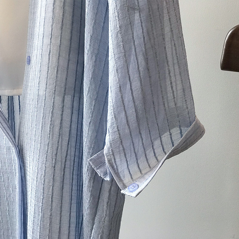 summer 2020 sunscreen shirt for women long sleeve thin shirt for women over the knee relaxed long shirt for women 30367
