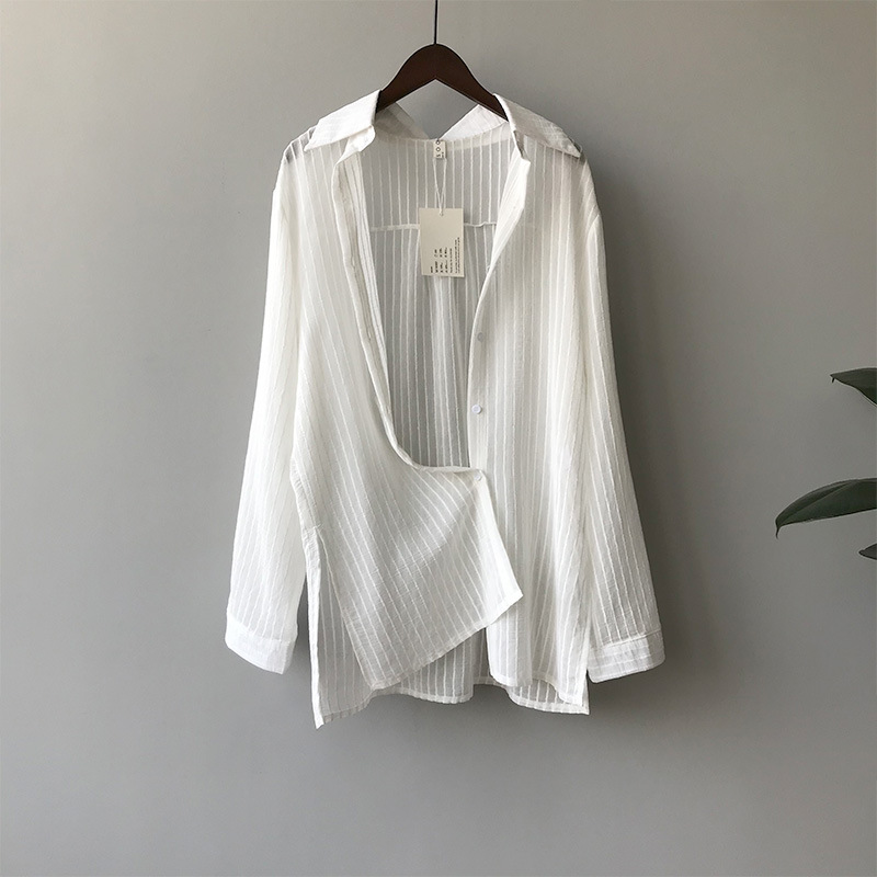 summer 2020 sunscreen shirt for women long sleeve thin shirt for women over the knee relaxed long shirt for women 30367