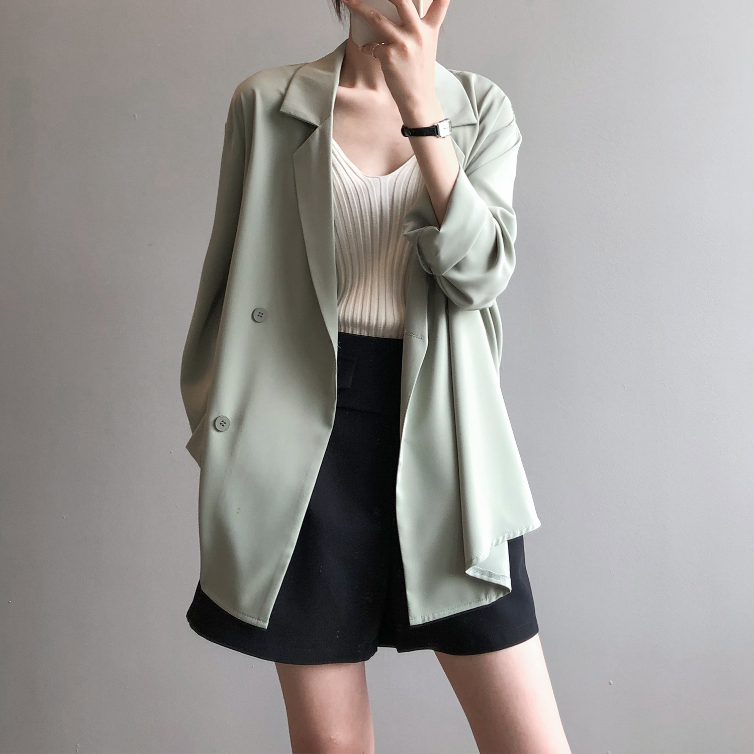 Summer 2020 new Korean web celebrity thin small suit jacket women&#039;s design sense of sunscreen loose suit 3355