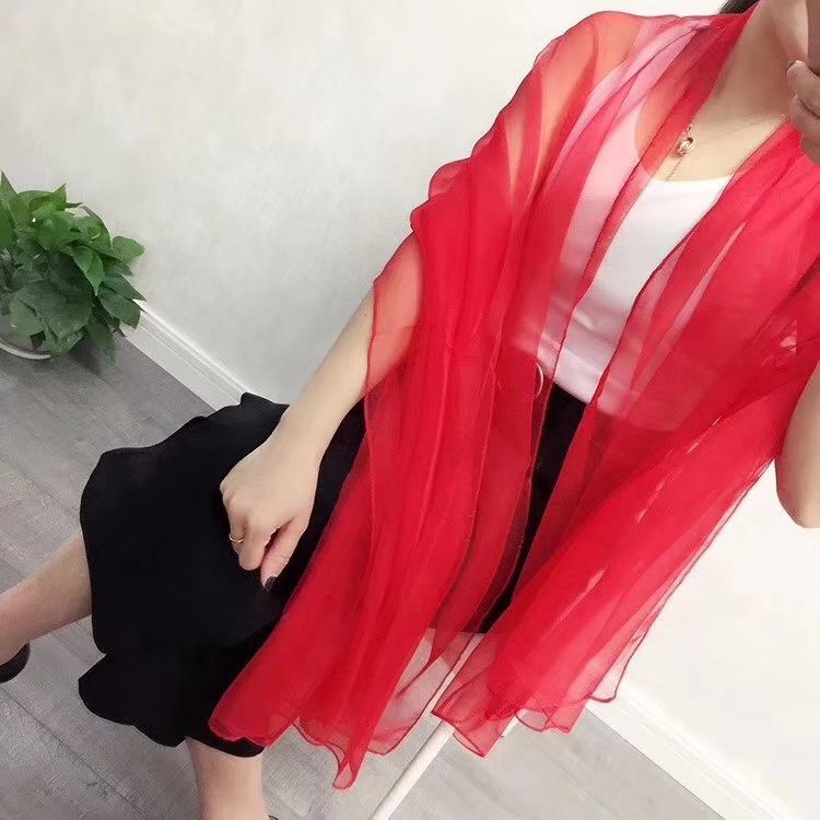 Hot style spot beach towel ice cream sunscreen silk scarves in solid color Hot style spot beach towel ice cream sunscreen silk scarves in solid color