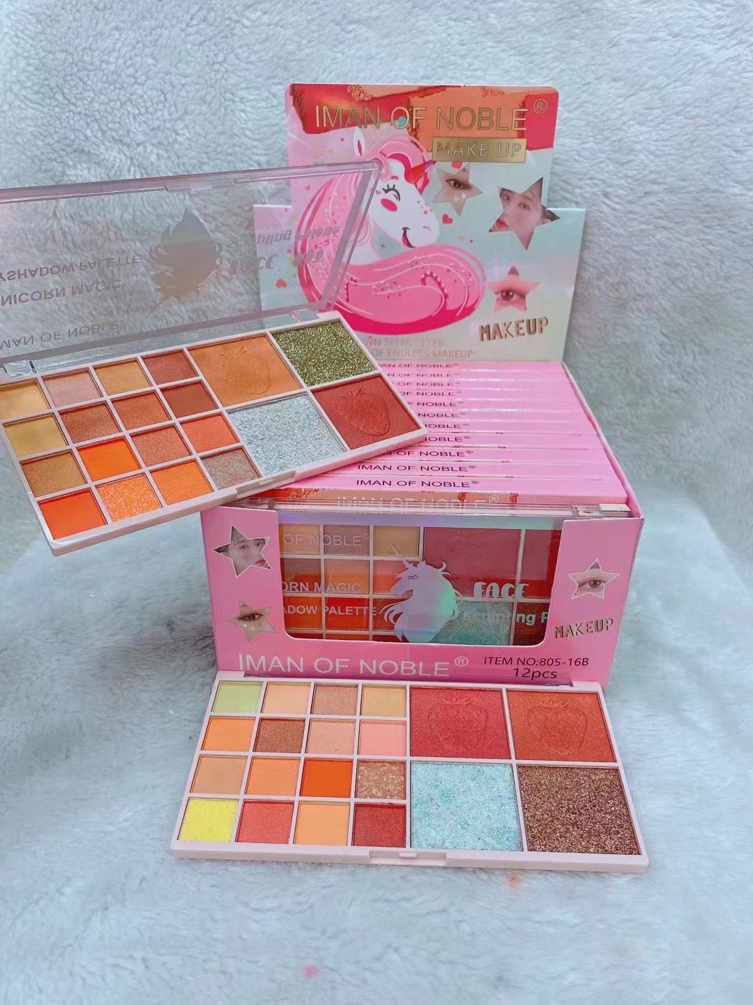 Iman of Noble Brand New Popular Long-Lasting Eye Shadow Orange Color System Makeup Will Not Lose Makeup