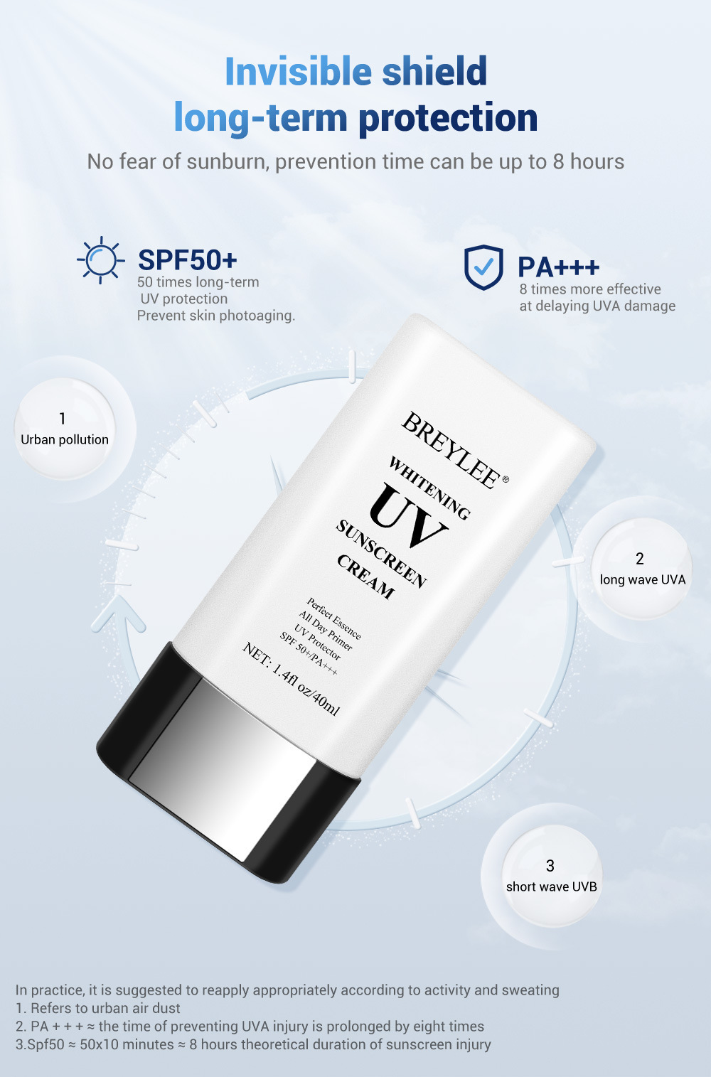 Breylee Whhiteningg UV Sunscreen Cream 40ml -- BL-47 Breylee Whhiteningg UV Sunscreen Cream 40ml -- BL-47