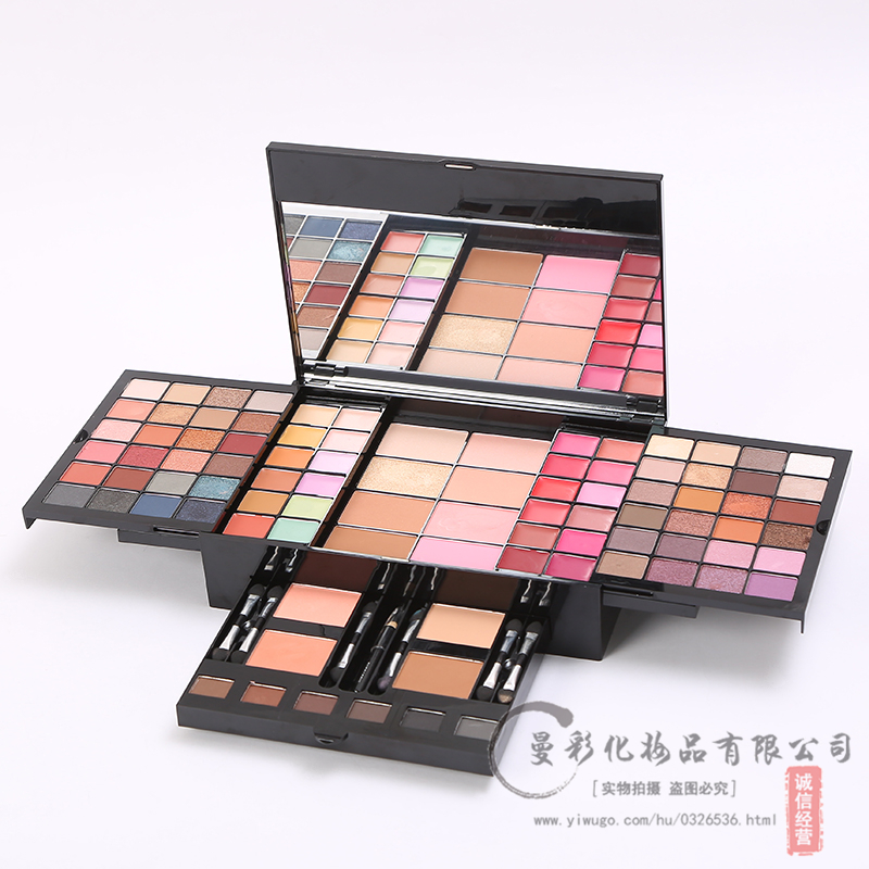Professional makeup box multi-color Makeup tray Eye shadow blush makeup powder Set a full set of combined makeup tools