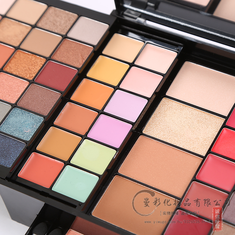 Professional makeup box multi-color Makeup tray Eye shadow blush makeup powder Set a full set of combined makeup tools