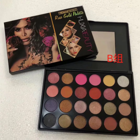 HUXIABEAUTY eye shadow 24 colors 3 groups of color web celebrity girls increase bright eyes makeup lasting