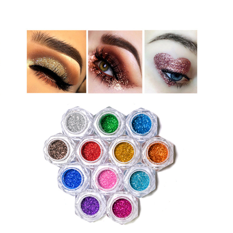 GLAZZI 12 color highlighter bright powder flashing powder stage makeup pearl eye shadow dazzle color gold powder GLAZZI 12 color highlighter bright powder flashing powder stage makeup pearl eye shadow dazzle color gold powder