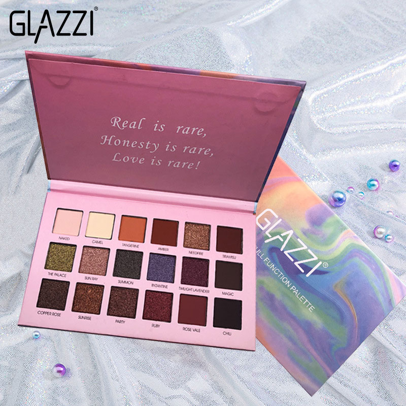 hot style INS GLAZZI rainbow 18 color eye shadow pearlite bright color makeup wholesale