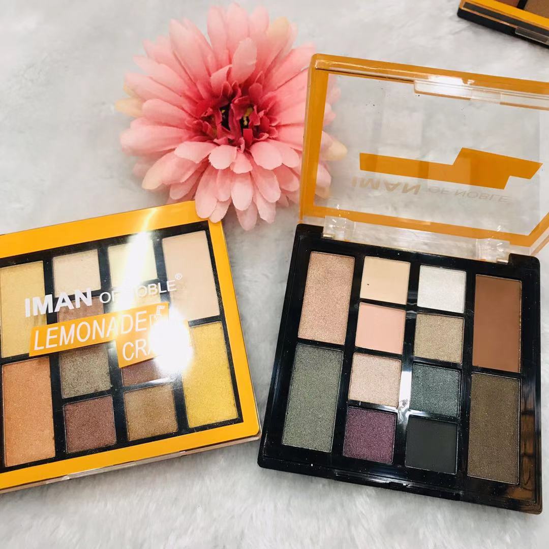 2019 IMAN OF NONLE new big 12 color series highlights and matte eye shadow manufacturers direct sale