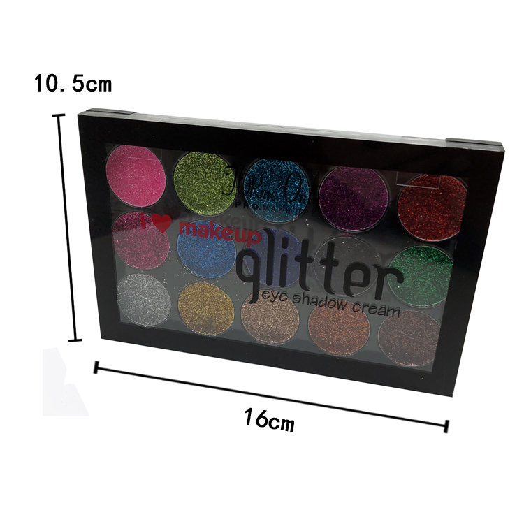 GLAZZI 15 color Glitter eyeshadow plate big shinny glitter highlight eye shadow stage party show glitter eyeshadow