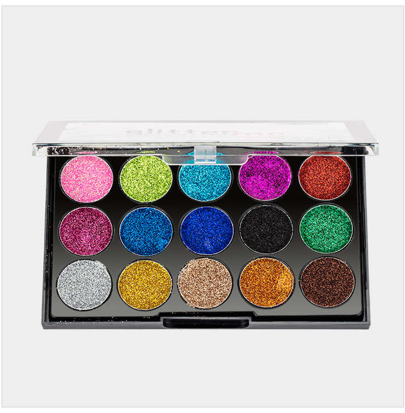 GLAZZI 15 color Glitter eyeshadow plate big shinny glitter highlight eye shadow stage party show glitter eyeshadow GLAZZI 15 color Glitter eyeshadow plate big shinny glitter highlight eye shadow stage party show glitter eyeshadow