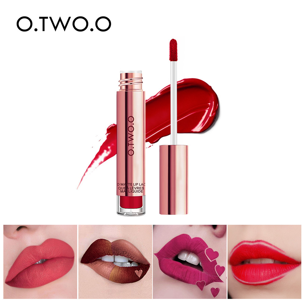 No Stain on Cup Matte Lip Gloss Matte Lip Glaze Non-Fading Liquid Lipstick Makeup Hot Sale