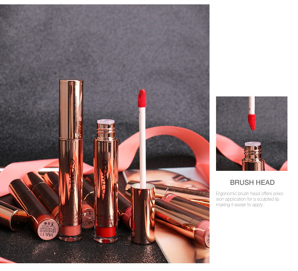 No Stain on Cup Matte Lip Gloss Matte Lip Glaze Non-Fading Liquid Lipstick Makeup Hot Sale