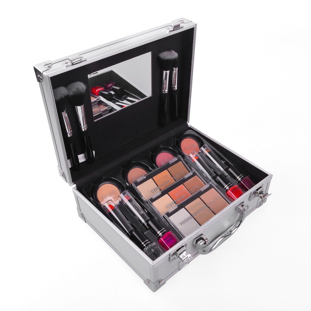 Foreign Trade Popular Style Cosmetics Set Beauty Kits Lipstick Nail Polish Highlight Hairdressing Kit Makeup Brush Set