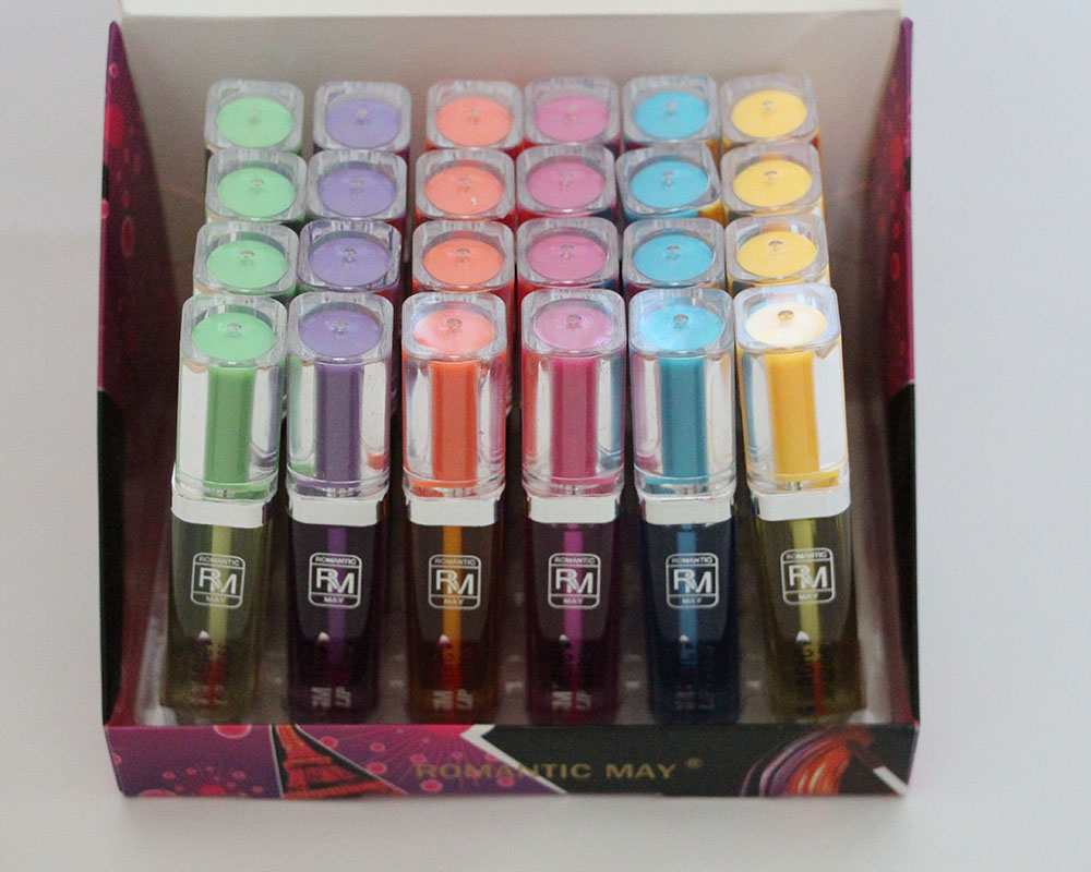 Romantic May Color Changing Liquid Lipstick Lip Gloss 6 Colors Adjustable Cross-Border Neutral Tube Beauty Cosmetics