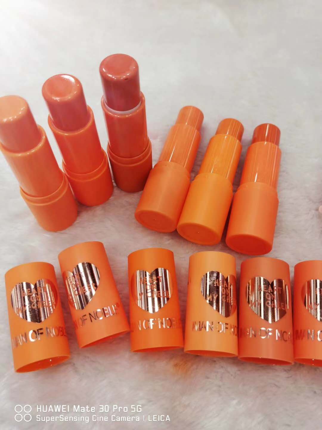IMAN OF NOBLE brand new orange 6 colors blusher lipstick double with natural lasting makeup