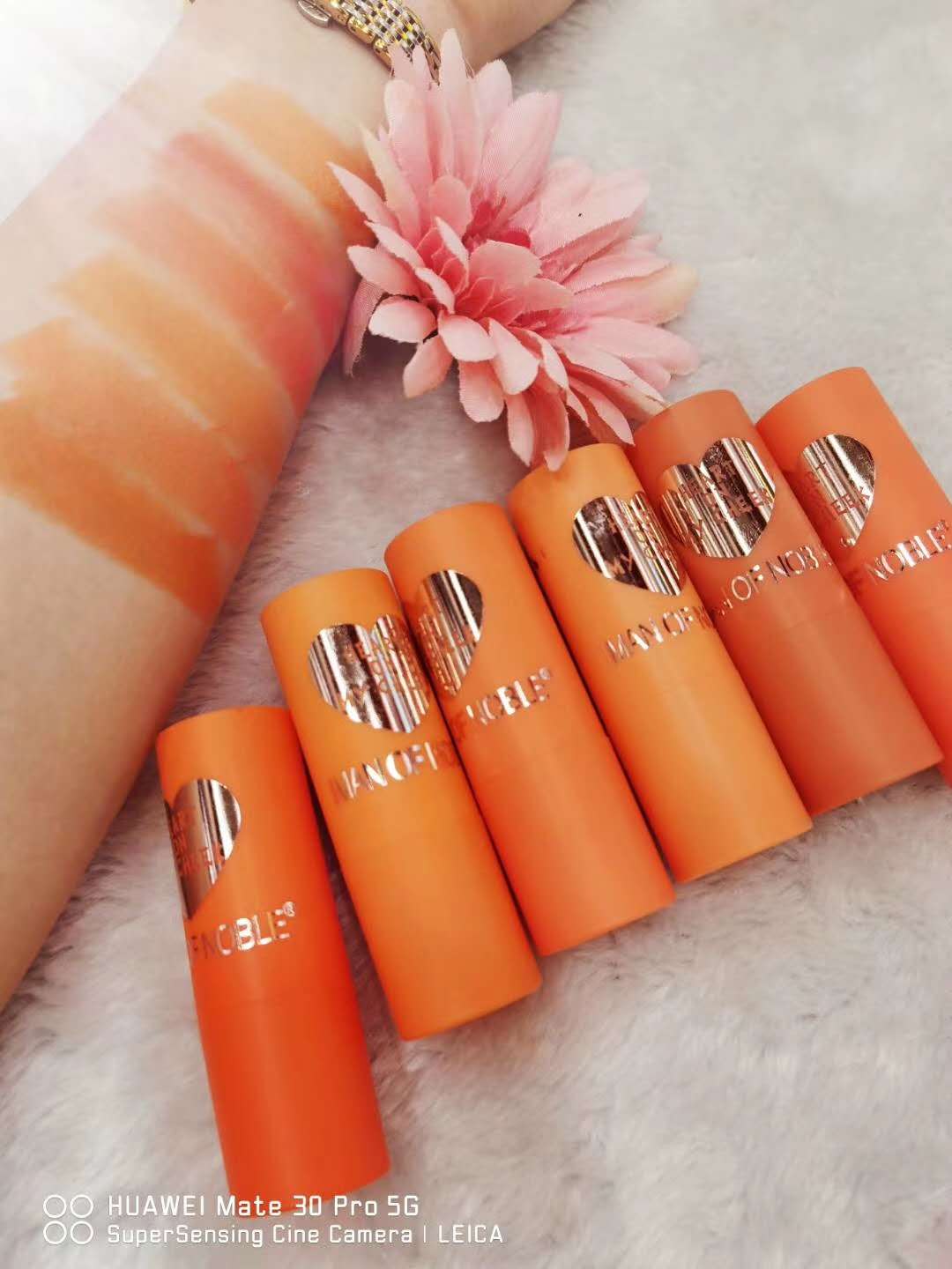 IMAN OF NOBLE brand new orange 6 colors blusher lipstick double with natural lasting makeup IMAN OF NOBLE brand new orange 6 colors blusher lipstick double with natural lasting makeup