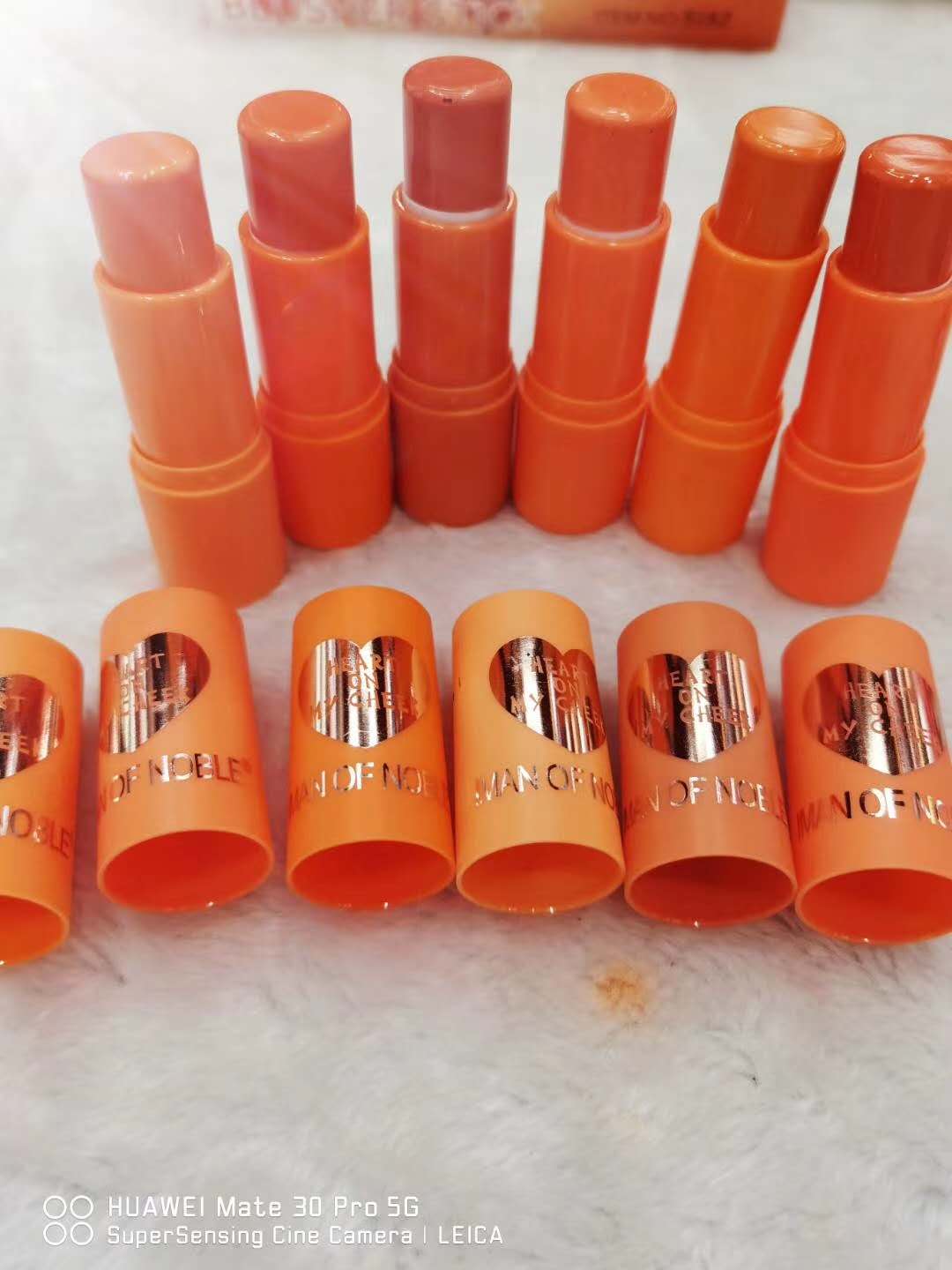 IMAN OF NOBLE brand new orange 6 colors blusher lipstick double with natural lasting makeup IMAN OF NOBLE brand new orange 6 colors blusher lipstick double with natural lasting makeup