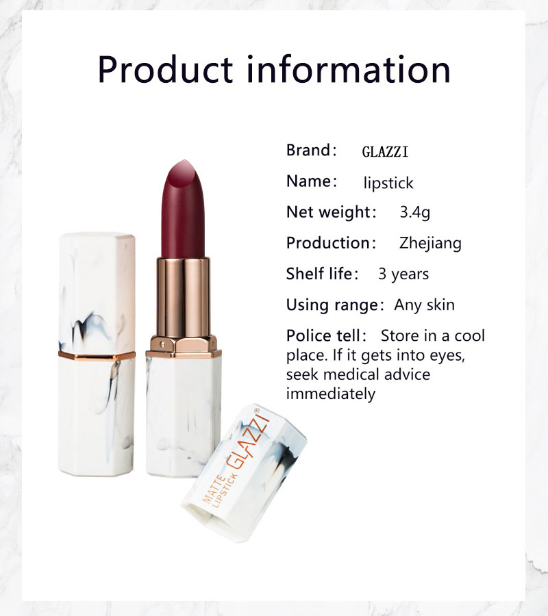 GLAZZI lipstick Chinese red retro red coral orange grapefruit red bean paste