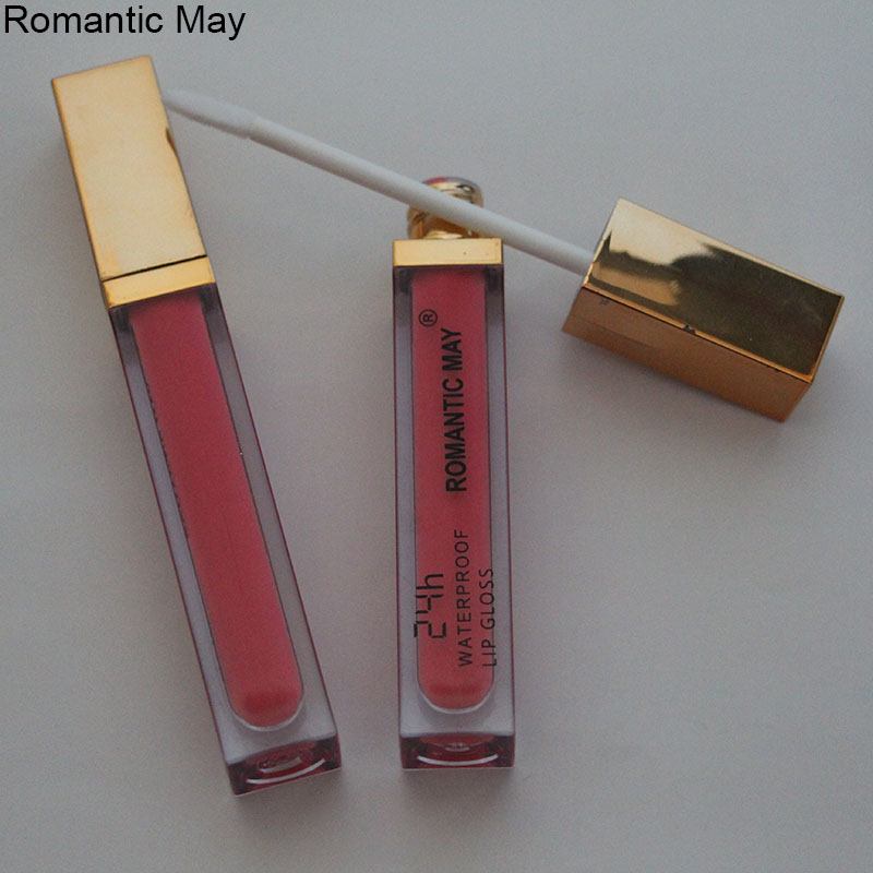 Romantic May Matte Matte Lip Glaze Lasting Color Lip Gloss 12-Color Liquid Lipstick Non-Stick Cup
