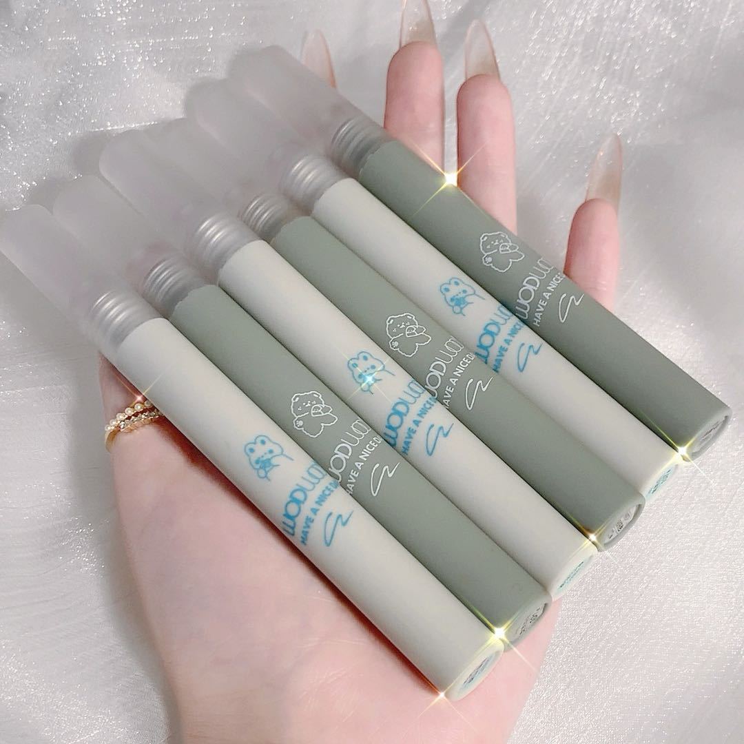 WODWOD Lips Gloss Silk Mist Soft Lip Mud Glass Lip Lacquer Chestnut Orange Brown Female Student Cheap Matte Lipstick