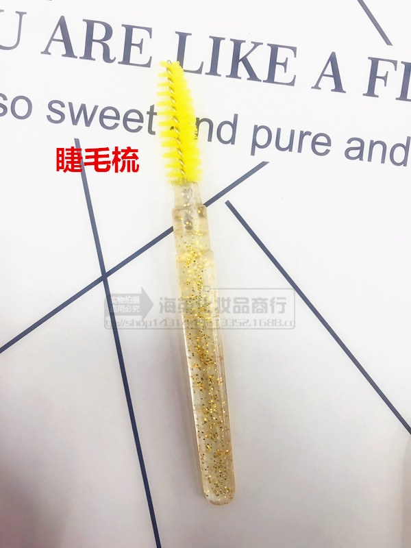 New 3 color mix 4 hairdressing tools facial makeup tool lip brush + eye shadow stick + eyelash comb + powder puff