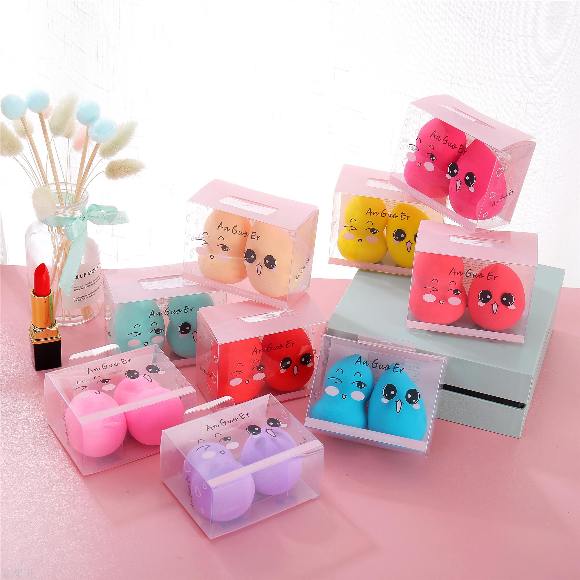 Powder puff set non-latex dry and wet dual-use beauty makeup egg beauty makeup tool hot style
