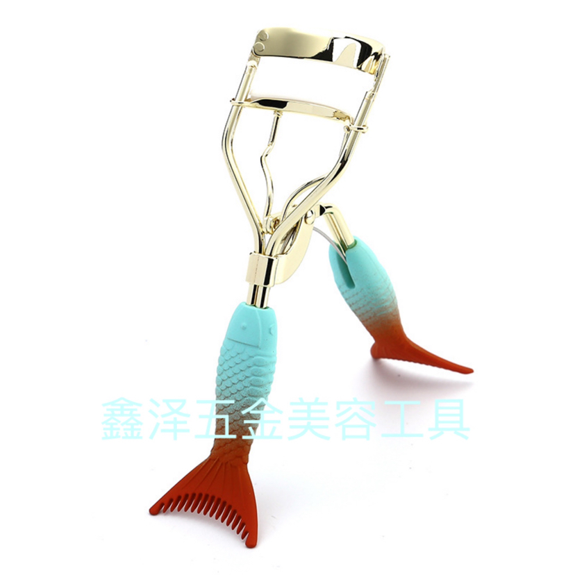 Eyelash Curler Eyelash Curler Fish Tail Handle Gradient Eyelash Curler with Comb Eyelash Curler Beauty Tools