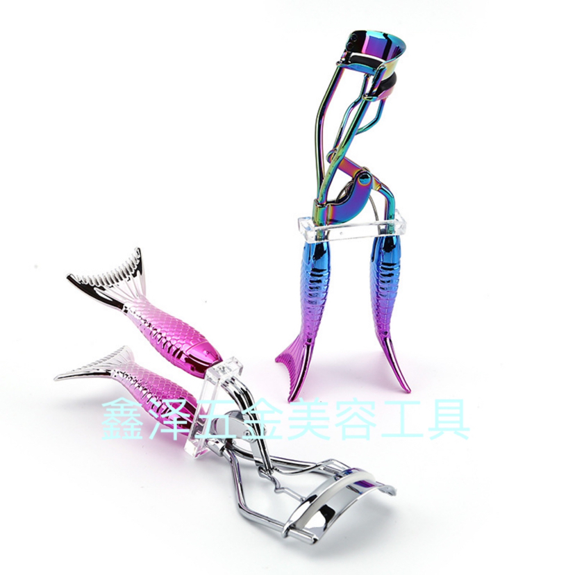 Eyelash Curler Eyelash Curler Fish Tail Handle Gradient Eyelash Curler with Comb Eyelash Curler Beauty Tools