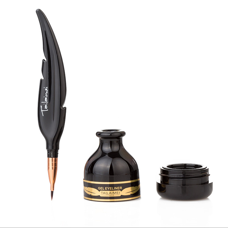 TLM TLM eyeliner cream charm strong eyeliner waterproof not dizzy dye easily draw eyeliner do not take off eye makeup