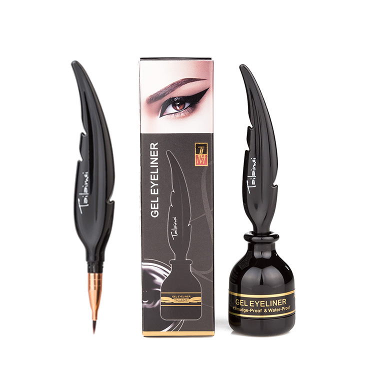 TLM TLM eyeliner cream charm strong eyeliner waterproof not dizzy dye easily draw eyeliner do not take off eye makeup