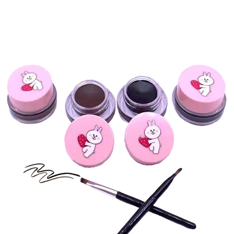 Factory Waterproof Smooth Long-Lasting Brown Black Eyeliner Gel With Brush