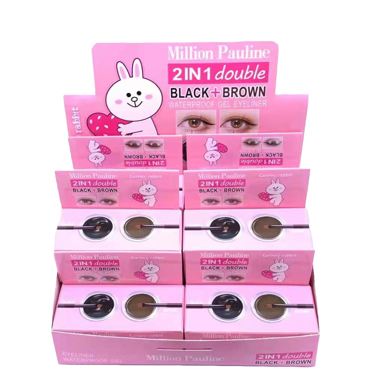 Factory Waterproof Smooth Long-Lasting Brown Black Eyeliner Gel With Brush