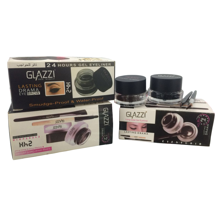 hot style GLAZZI Korean two-color eyeliner 2 bottles of long-lasting waterproof and non-smudging eye shadow gel makeup