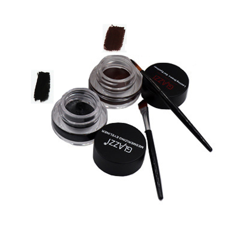 hot style GLAZZI Korean two-color eyeliner 2 bottles of long-lasting waterproof and non-smudging eye shadow gel makeup