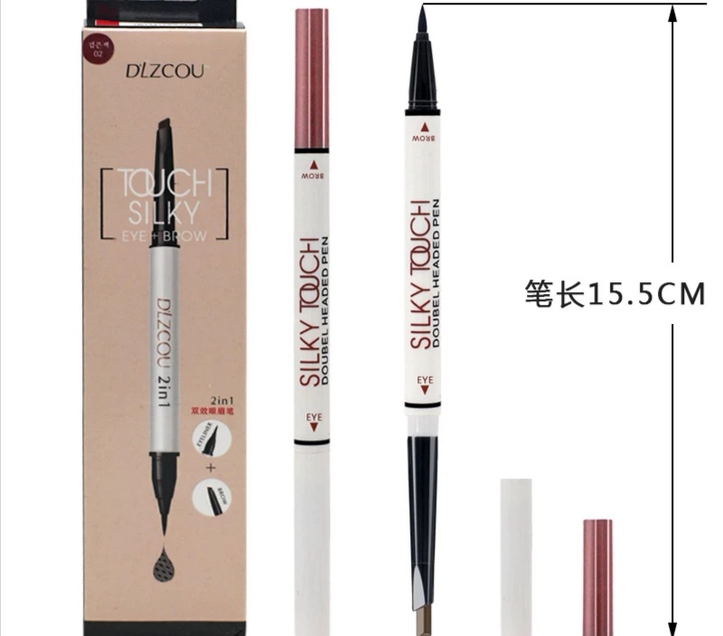 Big vision plastic double effect eyebrow pencil two in one eyeliner and eyebrow