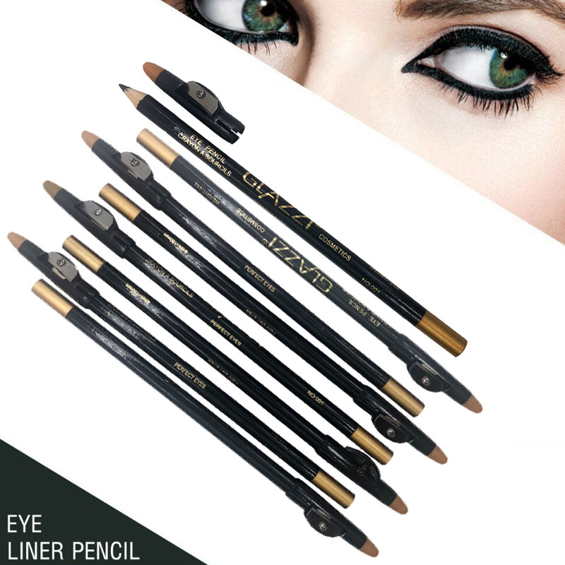 GLAZZI black eyeliner eyebrow pencil waterproof, sweat-proof, non-distracting, non-decolorizing