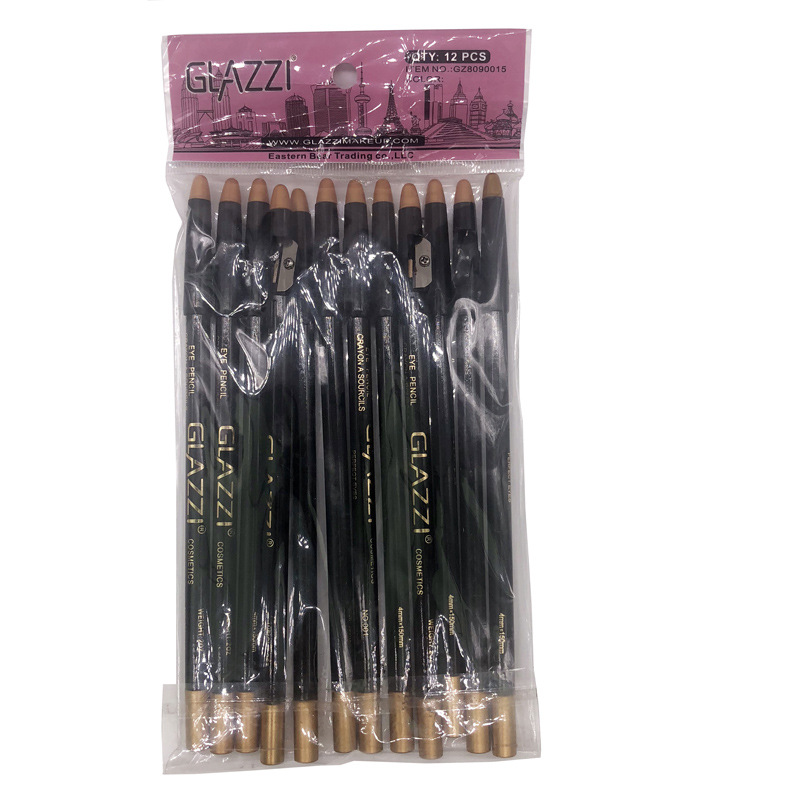 GLAZZI black eyeliner eyebrow pencil waterproof, sweat-proof, non-distracting, non-decolorizing