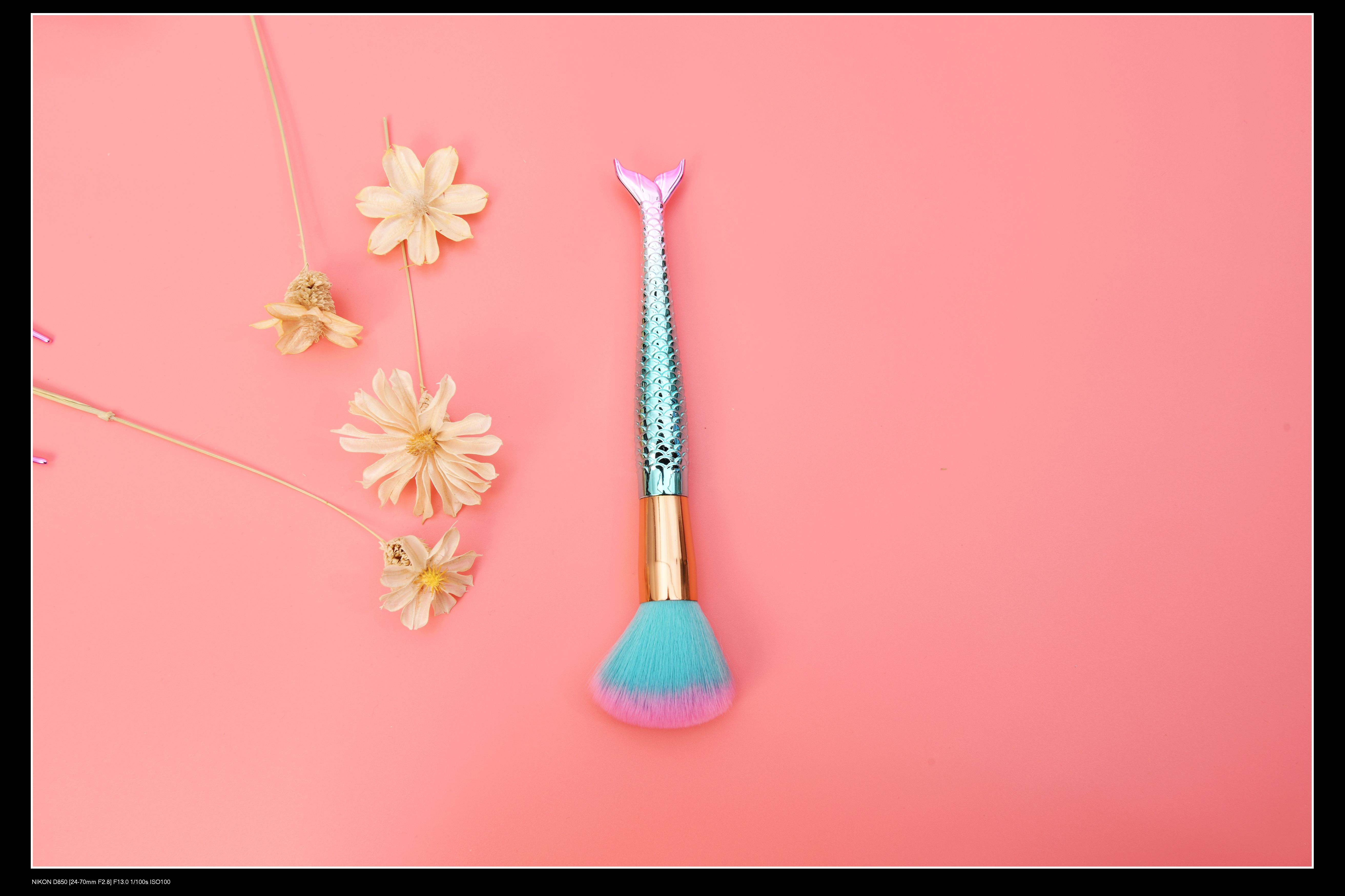 MH factory Hot Professional ABS Electroplate Unicorn Mermaid Style Makeup Brush Set Can Made As Customer Need